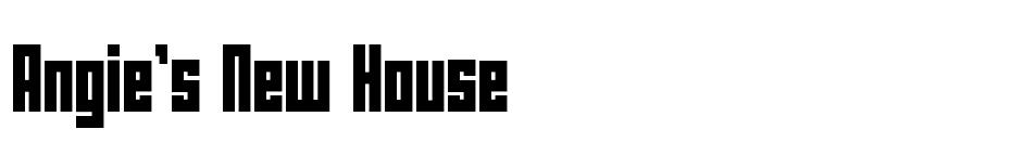 Angies New House font